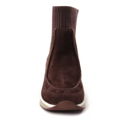 Baskets Compensees Mamzelle Veris Velour Chocolat