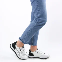 Baskets Compensees Tamaris 23722 White Black