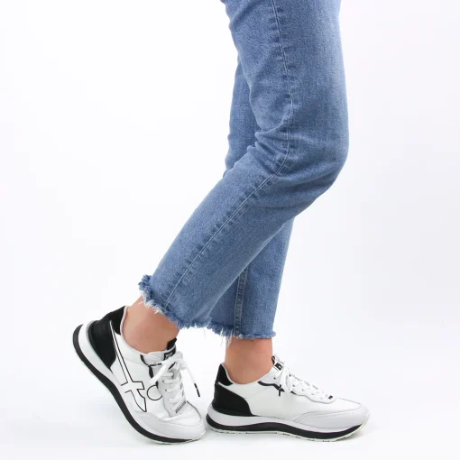 Baskets Compensees Tamaris 23722 White Black