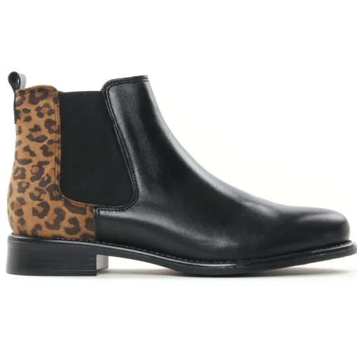 Boots Élastiquées Scarlatine Co77545 A Noir Cognac