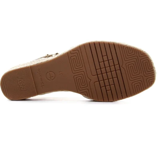 Espadrilles Compensées Tamaris 28367 Lt Gold Glam