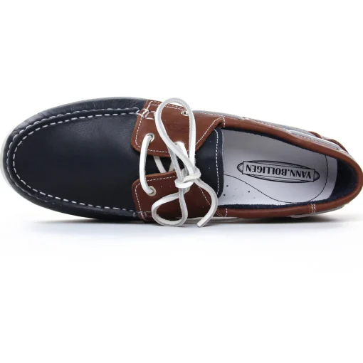 Mocassins Bateaux Yann Bolligen 1421 Marine Marron