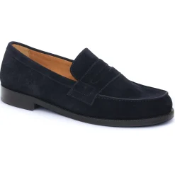 Mocassins Brett Sons James V Velours Marine