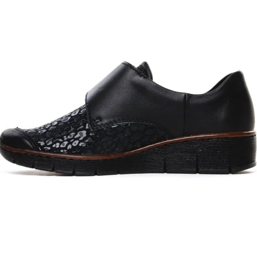 Mocassins Confort Rieker 537C0-00 Schwarz