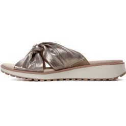 Mules Compensées Caprice 27202 Taupe Metallic