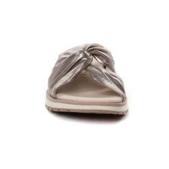 Mules Compensées Caprice 27202 Taupe Metallic