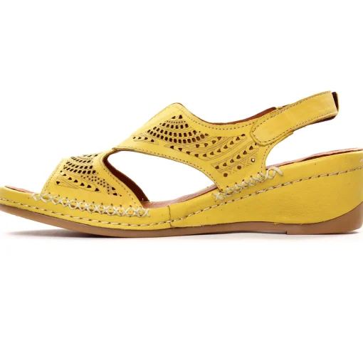 Nu-Pieds Compensés Altex Camila Jaune