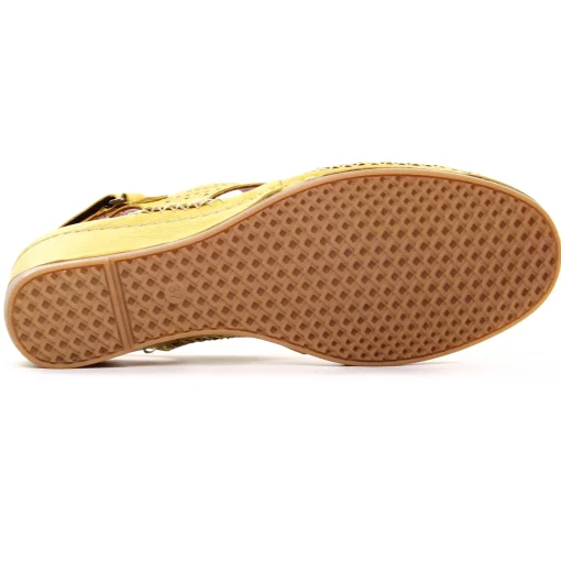 Nu-Pieds Compensés Altex Camila Jaune