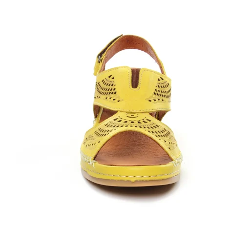 Nu-Pieds Compensés Altex Camila Jaune