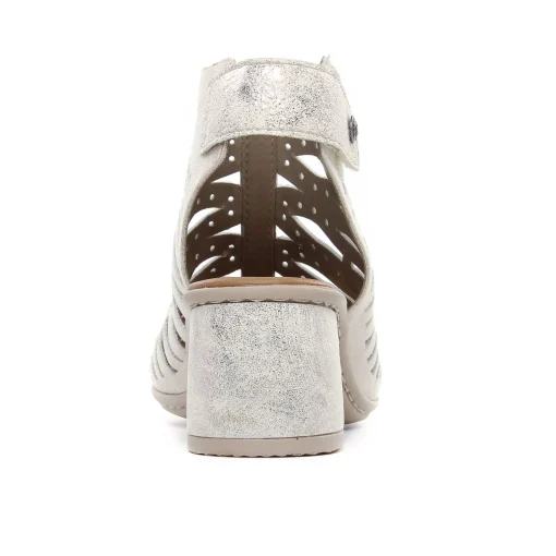 Nu-Pieds Talon Rieker 64676-60 Beige Gold
