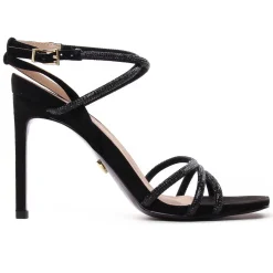Nu-Pieds Talons Hauts Tamaris 28371 Black Crystal