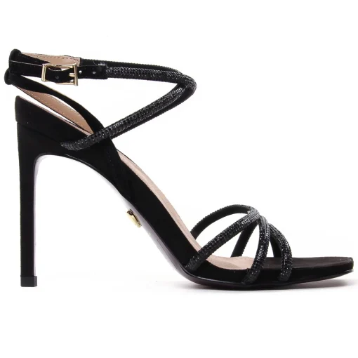 Nu-Pieds Talons Hauts Tamaris 28371 Black Crystal