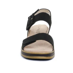 Sandales Compensées Caprice 28753 Black Nubuc