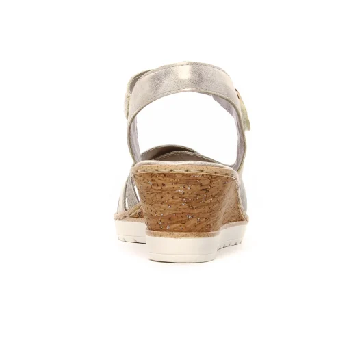Sandales Compensées Remonte R6263-60 Metal Perle
