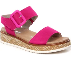 Sandales Compensées Rieker W0800-31 Fuchia