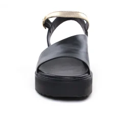 Sandales Compensées Scarlatine Co45090 Noir Fumo