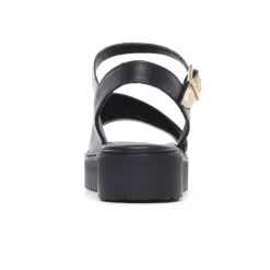 Sandales Compensées Scarlatine Co45090 Noir Fumo