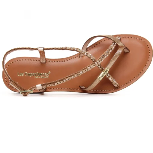Sandales Plates Les Tropeziennes Monatres Or Irise