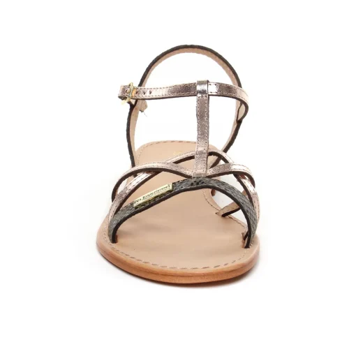 Sandales Plates Les Tropeziennes Hironela Kaki Or
